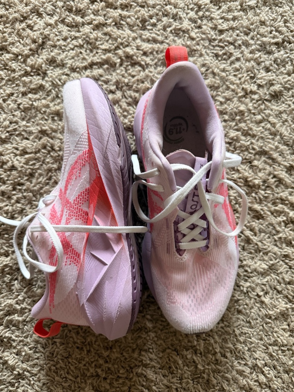 Asics Light Pink and Coral Women's Running Shoes